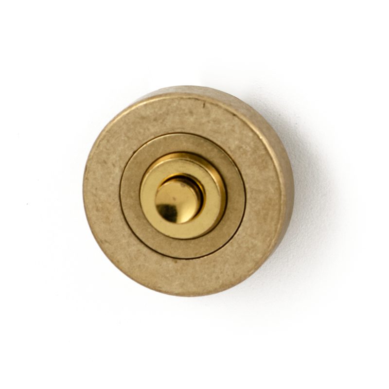 Hardbrass - Deurbel Nika getrommeld messing