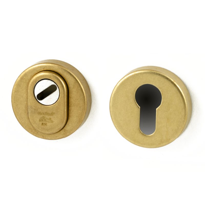 Hardbrass - Nika SKG3 UTB veiligheidsrozetten getrommeld messing