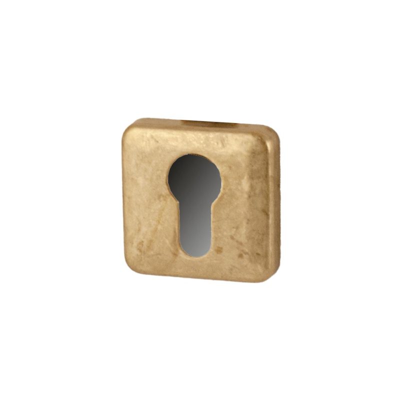 Hardbrass - Cilinderrozet Qbe getrommeld messing