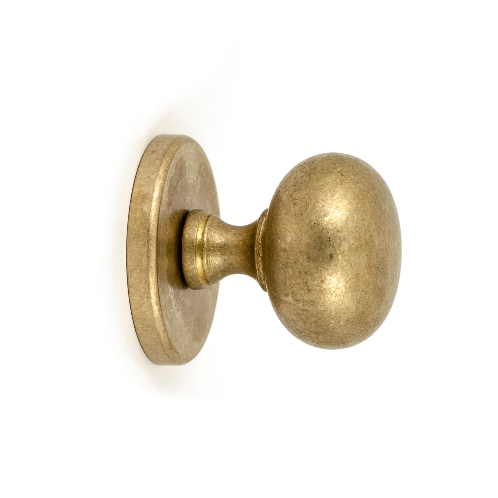 Hardbrass - Voordeurknop Iris 56mm getrommeld messing