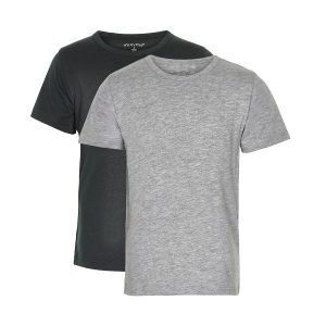 Minymo - T-Shirt Basic 2-pak - Anthacite Black - 110