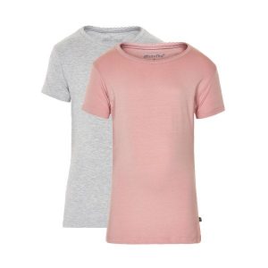 Minymo - T-Shirt Basic 2-pak - Blusher - 86
