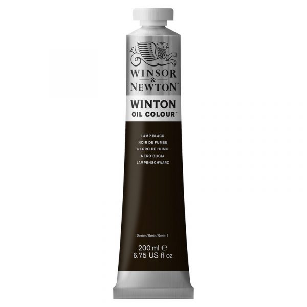 Winsor & Newton Winton Lamp Black Oliefarve 337 200 ml