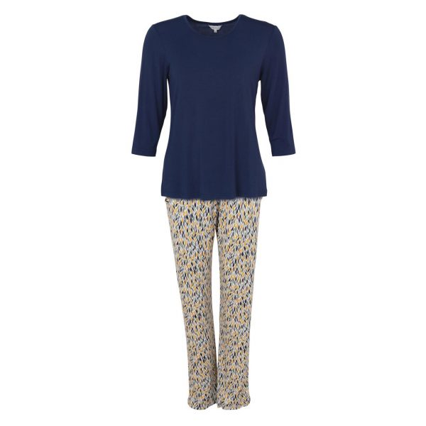 Lady Avenue Bamboo Pyjamas, Farve: Blå, Størrelse: S, Dame