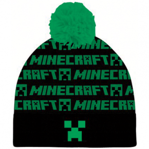 Minecraft creeper hue sort & grøn (54-56 str.)