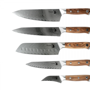 Sumisu - Art knivsæt med 5 køkkenknive - Madentusiasten - 67 Lags Damaskusstål