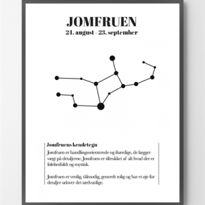 Plakater - Jomfruen - 30x40 cm.