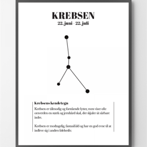 Plakater - Krebsen - 30x40 cm.