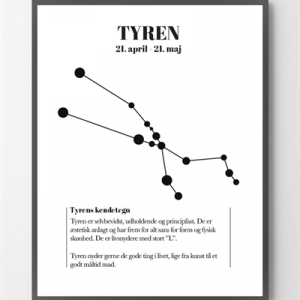 Plakater - Tyren - 30x40 cm.