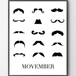 Design plakat - Movember - 40x50 cm.