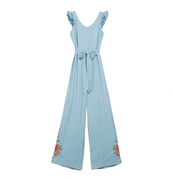 Embroidered Tencel Jumpsuit | byTimo - S