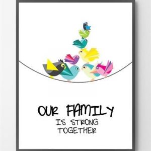 Plakater - Family Together - 30x40 cm.