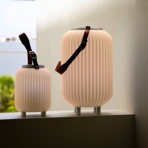 Nikki Amsterdam - The.Lampion XS - Lampe med indbygget Bluetooth Højttaler & Vinkøler - Hvid