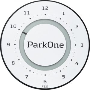 ParkOne 2 parkerings ur, Alpine White (FS26) fra Needit