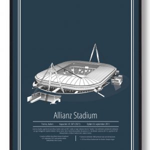 Allianz Stadium - Juventus stadion plakat (Størrelse: M - 30x40cm)