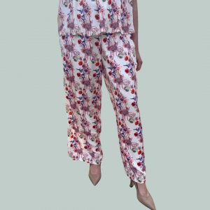 Arielle wide pant - flower field, bukser i print