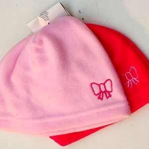 Baby Fleece Hat - Pink 2 Stk