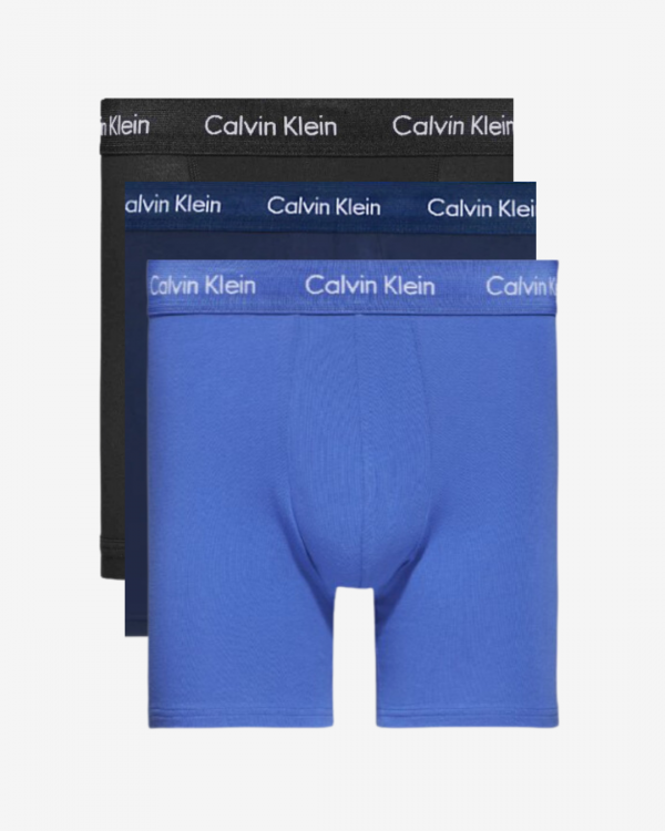 Calvin Klein Underbukser boxer brief 3-pak - Sort / Blå / Navy - Str. S - Modish.dk