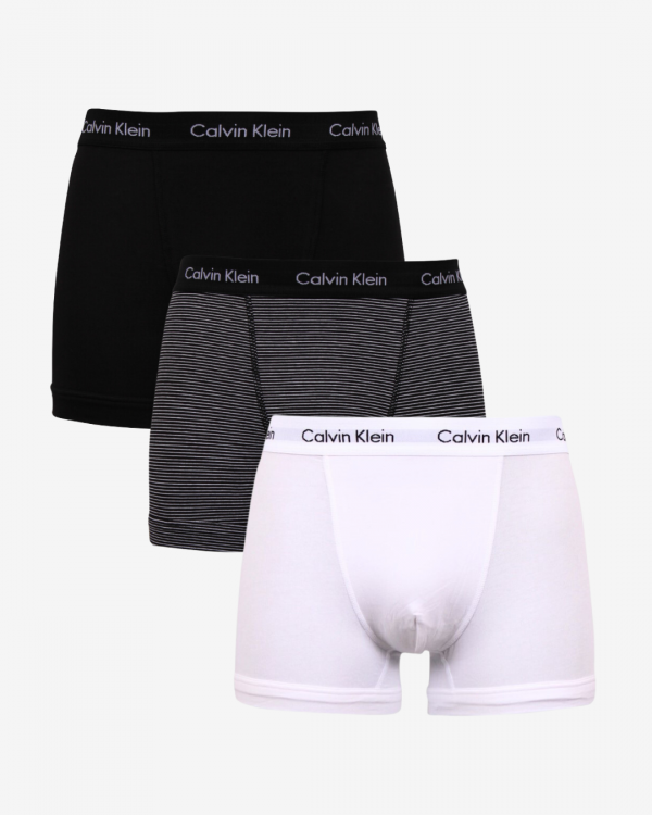 Calvin Klein Underbukser trunks 3-pak - Sort / Strib / Hvid - Str. S - Modish.dk