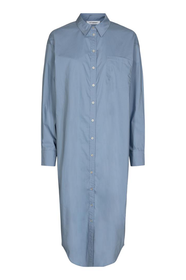 CoÂ´Couture Coriolis Oversize Skjorte Kjole, Farve: Blå, Størrelse: XS, Dame