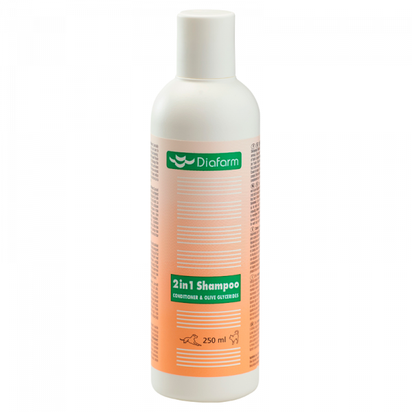 Diafarm 2-in-1 Shampoo Til Dyr (250 ml)