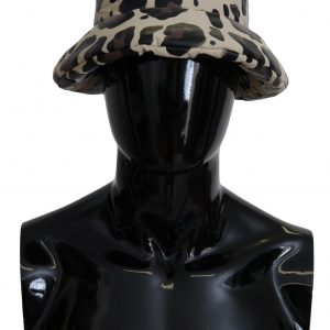 Dolce & Gabbana Multifarver Leopard Print Capello Men Bucket Cap Hat