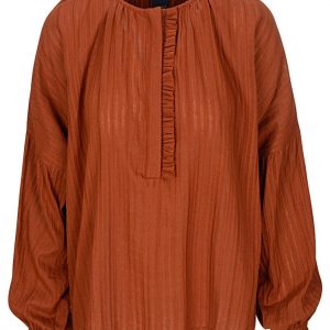 One Two Luxzuz Bluse - Relia - Coconut shell