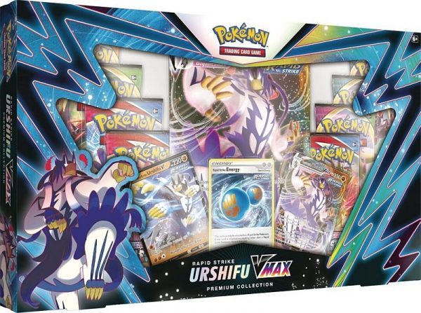 Pokemon VMAX Box: Rapid Strike Urshifu VMAX Premium Collection (8 Boosters)