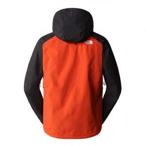 The North Face Mens Stratos Jacket (Orange (RUSTED BRONZE/ARRW YELLOW/BLK) Medium)