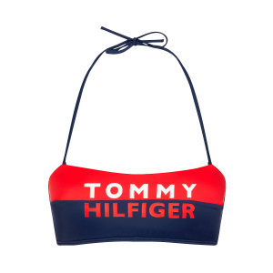 Tommy Hilfiger Fixed Bandeau W Xl, Farve: Rød/Blå, Størrelse: XS, Dame