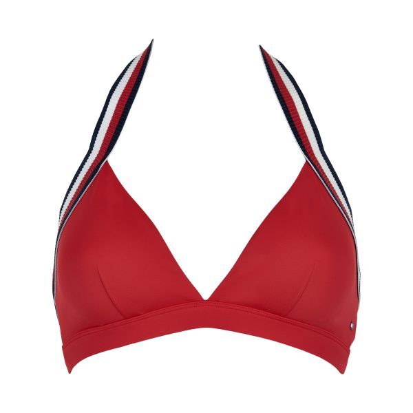 Tommy Hilfiger Triangle Bikini Top, Farve: Rød/blå, Størrelse: XS, Dame