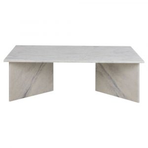 Vega hvidt marmor sofabord, 140x70