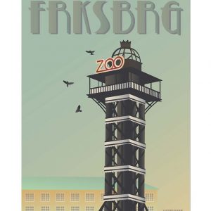 Vissevasse Plakat - 50x70 - Frederiksberg - Zoo Tårnet