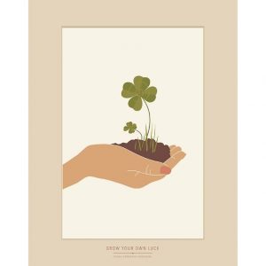 Vissevasse Plakat - 50x70 - Grow Your Own Luck