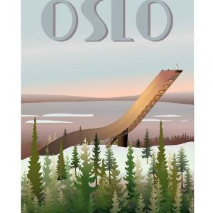 Vissevasse Plakat - 50x70 - Oslo Holmenkollbakken