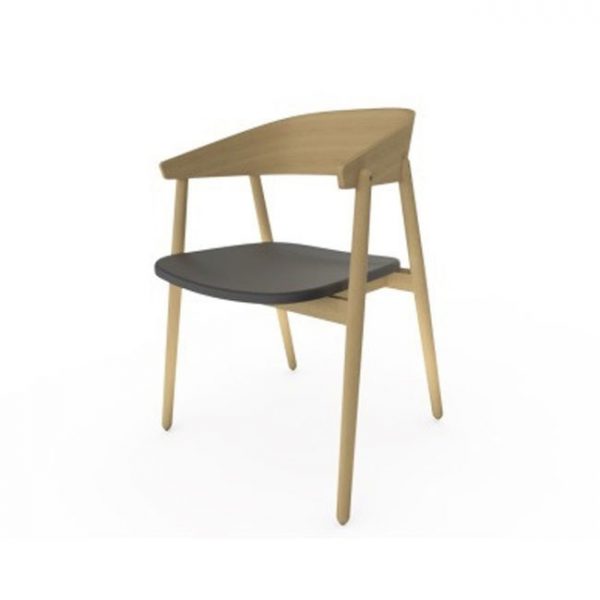 AC2 stol (Læder) - Andersen-Eg - Hvid Mat Lak