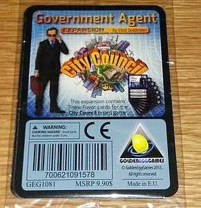 City Council - Board Game - Government Agent Promo