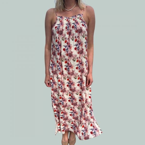 Elaine strap dress - flower field, strop kjole i blomster print