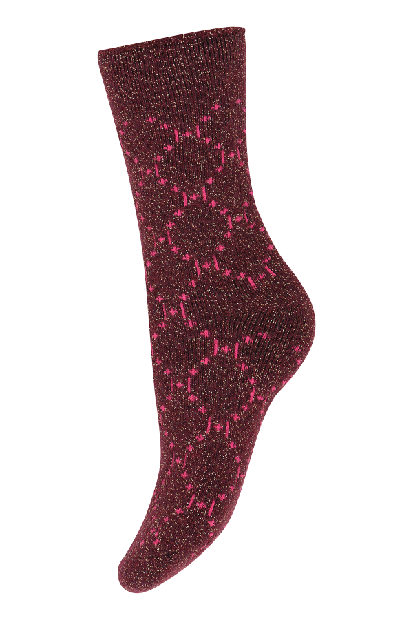 Hype The Detail Logo Cosy Socks, Farve: Rød, Størrelse: 37-41, Dame