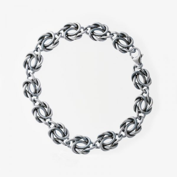 Lund Copenhagen armbånd knude i oxyderet sølv