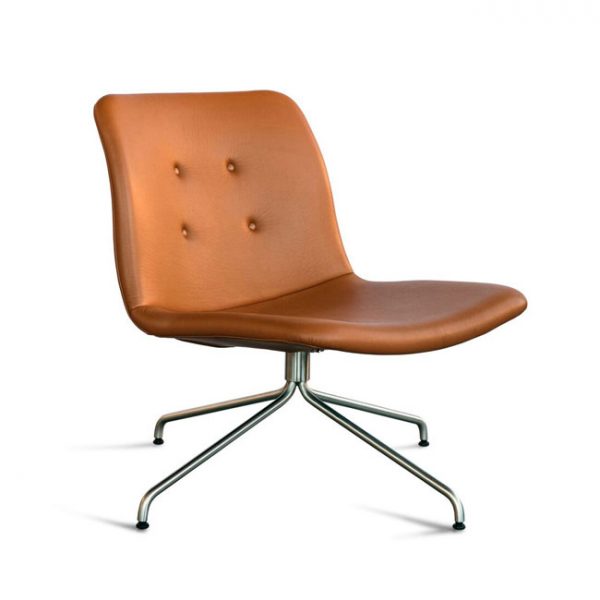 Primum Lounge Chair u/arm (Læder) - Bent Hansen-Sort
