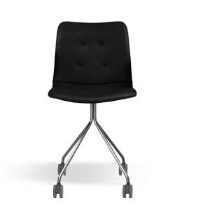 Primum stol (Hjul) u/arm - Bent Hansen-Sort pulverlakeret