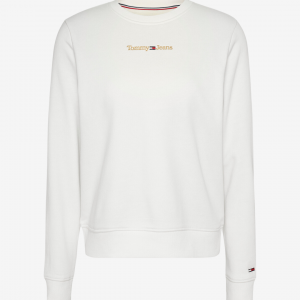 Tommy Hilfiger Guld logo dame sweatshirt - Hvid - Str. XS - Modish.dk