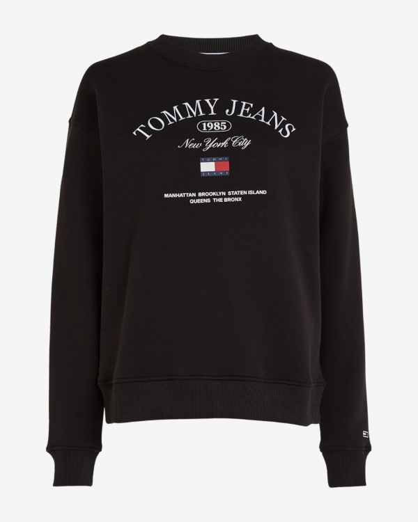 Tommy Hilfiger Relax lux dame sweatshirt - Sort - Str. XS - Modish.dk
