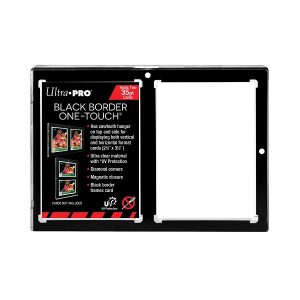 Ultra Pro ONE-TOUCH Magnetic Holder - 2-Card Frame - Black Border Standard Size (2,5" x 3,5") 35PT UV - Sleeves #15112-UV