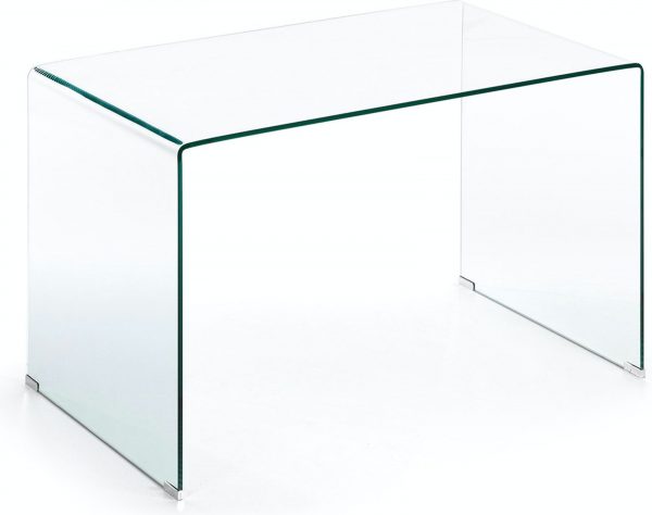 Burano, Skrivebord, Glasbord, moderne by Kave Home (H: 76 cm. B: 125 cm. L: 70 cm., Klar)