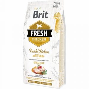Eldorado - Brit fresh adult Great life kylling & kartoffel 12kg - Dog Food