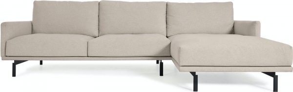 Galene, Højre chaiselong, 3-personers sofa, nordisk, polstret by Kave Home (H: 94 cm. B: 254 cm. L: 166 cm., Beige)