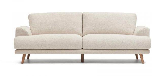 Karin, 3-personers sofa, Stof by Kave Home (H: 92 cm. x B: 231 cm. x L: 97 cm., Beige)