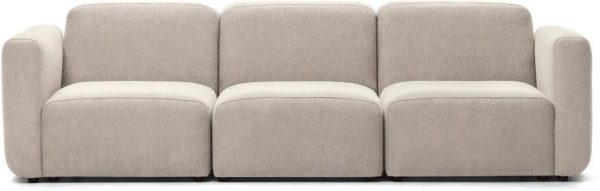 Neom, 3-personers sofa, uden chaiselong by Kave Home (H: 78 cm. x B: 263 cm. x L: 89 cm., Beige)